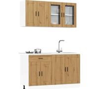 Ensemble d'armoires de cuisine design 4 pièces Kalmar Chêne Artisan Matériau dérivé du bois, armoires de cuisine Nouveau
