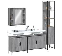 Ensemble d'armoires de salle de bain 4 pcs sonoma gris