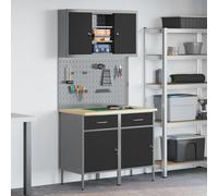 Ensemble d'armoires de travail vidaXL 5 pièces Noir Acier Standard