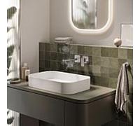Ensemble d'assemblage final Herzbach Ceo 36.220954. 2000 .14 mitigeur lavabo encastré, longueur du bec 210 mm, finition inox