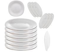 Ensemble d'Assiettes à Dessert KADAX 21cm Blanche Bord Doré - Paquet de 6