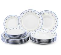 Ensemble d'assiettes en porcelaine, myosotis, Sonata Leander, 18 d.