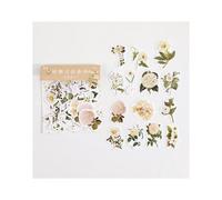 Ensemble D'autocollants Plantes Et Fleurs, Étiquette Scrapbooking, Décoratif, Kawaii, Pour Journal Intime Planificateur, Papeterie Esthétique, 45 Feuilles