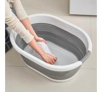 Ensemble de 1 pièce de bassine pliable - Multifonctionnel pour le lavage du visage, le nettoyage des légumes, le lavage des sous-vêtements et le trempage des pieds - Plastique durable, style vintage ✅
