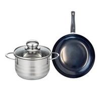 Ensemble de 1 Poêle de cuisson 20 cm et 1 faitout 16 cm Elo Prima Brillant