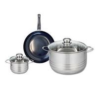 Ensemble de 1 Poêle de cuisson 20 cm et 2 faitouts 12 et 24 cm Elo Prima Brillant