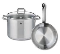 Ensemble de 1 Poêle de cuisson 24 cm et 1 faitout 26 cm Elo Profi Citrin