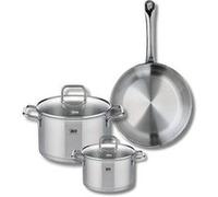 Ensemble de 1 Poêle de cuisson 24 cm et 2 faitouts 14 et 20 cm Elo Profi Citrin