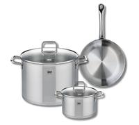 Ensemble de 1 Poêle de cuisson 24 cm et 2 faitouts 16 et 26 cm Elo Profi Citrin