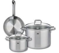 Ensemble de 1 Poêle de cuisson 24 cm et 2 faitouts 20 et 26 cm Elo Profi Citrin