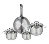 Ensemble de 1 Poêle de cuisson 24 cm et 3 faitouts 12, 14 et 16 cm Elo Profi Brillant