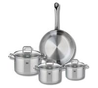 Ensemble de 1 Poêle de cuisson 24 cm et 3 faitouts 12, 14 et 16 cm Elo Profi Citrin