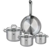 Ensemble de 1 Poêle de cuisson 24 cm et 3 faitouts 12, 14 et 16 cm Elo Profi Citrin Gris