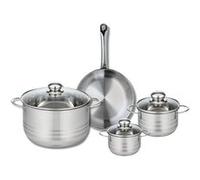 Ensemble de 1 Poêle de cuisson 24 cm et 3 faitouts 12, 14 et 24 cm Elo Profi Brillant