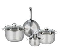 Ensemble de 1 Poêle de cuisson 24 cm et 3 faitouts 14, 20 et 24 cm Elo Profi Brillant