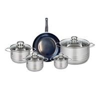 Ensemble de 1 Poêle de cuisson 24 cm et 4 faitouts 12, 14, 16 et 24 cm Elo Prima Brillant Noir