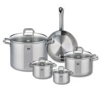 Ensemble de 1 Poêle de cuisson 24 cm et 4 faitouts 12, 14, 20 et 26 cm Elo Profi Citrin