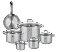 Ensemble de 1 Poêle de cuisson 24 cm et 5 faitouts 12, 14, 16, 20 et 26 cm Elo Profi Citrin