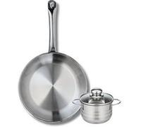 Ensemble de 1 Poêle de cuisson 28 cm et 1 faitout 12 cm Elo Profi Brillant Inox