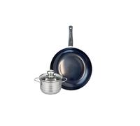 Ensemble de 1 Poêle de cuisson 28 cm et 1 faitout 14 cm Elo Prima Brillant