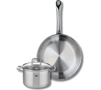 Ensemble de 1 Poêle de cuisson 28 cm et 1 faitout 16 cm Elo Profi Citrin