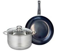 Ensemble de 1 Poêle de cuisson 28 cm et 1 faitout 24 cm Elo Prima Brillant Noir