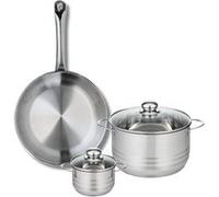 Ensemble de 1 Poêle de cuisson 28 cm et 2 faitouts 12 et 20 cm Elo Profi Brillant