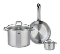 Ensemble de 1 Poêle de cuisson 28 cm et 2 faitouts 12 et 26 cm Elo Profi Citrin