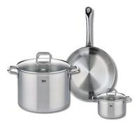 Ensemble de 1 Poêle de cuisson 28 cm et 2 faitouts 14 et 26 cm Elo Profi Citrin