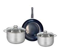 Ensemble de 1 Poêle de cuisson 28 cm et 2 faitouts 20 et 24 cm Elo Prima Brillant
