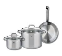 Ensemble de 1 Poêle de cuisson 28 cm et 2 faitouts 20 et 26 cm Elo Profi Citrin