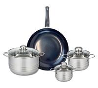 Ensemble de 1 Poêle de cuisson 28 cm et 3 faitouts 12, 14 et 20 cm Elo Prima Brillant