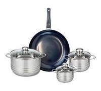 Ensemble de 1 Poêle de cuisson 28 cm et 3 faitouts 12, 14 et 20 cm Elo Prima Brillant