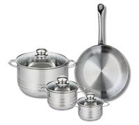 Ensemble de 1 Poêle de cuisson 28 cm et 3 faitouts 12, 14 et 24 cm Elo Profi Brillant