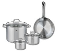 Ensemble de 1 Poêle de cuisson 28 cm et 3 faitouts 14, 16 et 26 cm Elo Profi Citrin