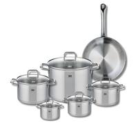 Ensemble de 1 Poêle de cuisson 28 cm et 5 faitouts 12, 14, 16, 20 et 26 cm Elo Profi Citrin