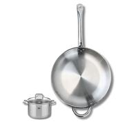 Ensemble de 1 Poêle de cuisson 32 cm et 1 faitout 12 cm Elo Profi Citrin