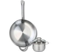 Ensemble de 1 Poêle de cuisson 32 cm et 1 faitout 14 cm Elo Profi Brillant