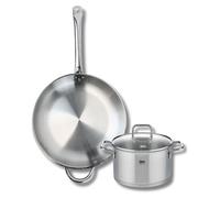 Ensemble de 1 Poêle de cuisson 32 cm et 1 faitout 20 cm Elo Profi Citrin