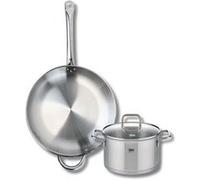 Ensemble de 1 Poêle de cuisson 32 cm et 1 faitout 20 cm Elo Profi Citrin