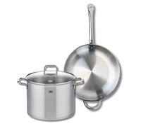 Ensemble de 1 Poêle de cuisson 32 cm et 1 faitout 26 cm Elo Profi Citrin