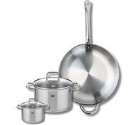 Ensemble de 1 Poêle de cuisson 32 cm et 2 faitouts 12 et 20 cm Elo Profi Citrin
