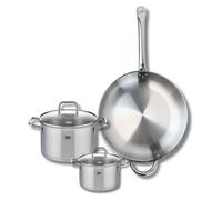 Ensemble de 1 Poêle de cuisson 32 cm et 2 faitouts 14 et 20 cm Elo Profi Citrin