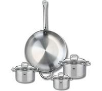 Ensemble de 1 Poêle de cuisson 32 cm et 3 faitouts 12, 14 et 16 cm Elo Profi Citrin