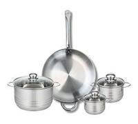 Ensemble de 1 Poêle de cuisson 32 cm et 3 faitouts 12, 14 et 20 cm Elo Profi Brillant