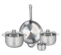 Ensemble de 1 Poêle de cuisson 32 cm et 3 faitouts 12, 20 et 24 cm Elo Profi Brillant