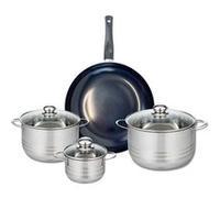Ensemble de 1 Poêle de cuisson 32 cm et 3 faitouts 14, 20 et 24 cm Elo Prima Brillant