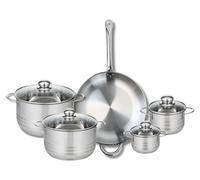 Ensemble de 1 Poêle de cuisson 32 cm et 4 faitouts 12, 14, 20 et 24 cm Elo Profi Brillant