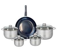 Ensemble de 1 Poêle de cuisson 32 cm et 4 faitouts 14, 16, 20 et 24 cm Elo Prima Brillant