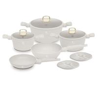 Ensemble de 10 pièces de casseroles et poêles avec couvercles, gamme Sahara de Berlinger Haus, modèle BH 8080NN, compatible avec les plaques à induction